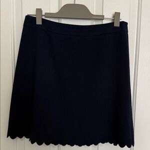 Banana Republic Navy Blue Scalloped Hem Skirt-Size 6